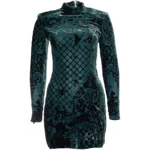 Balmain x H&M Green Velvet Dress